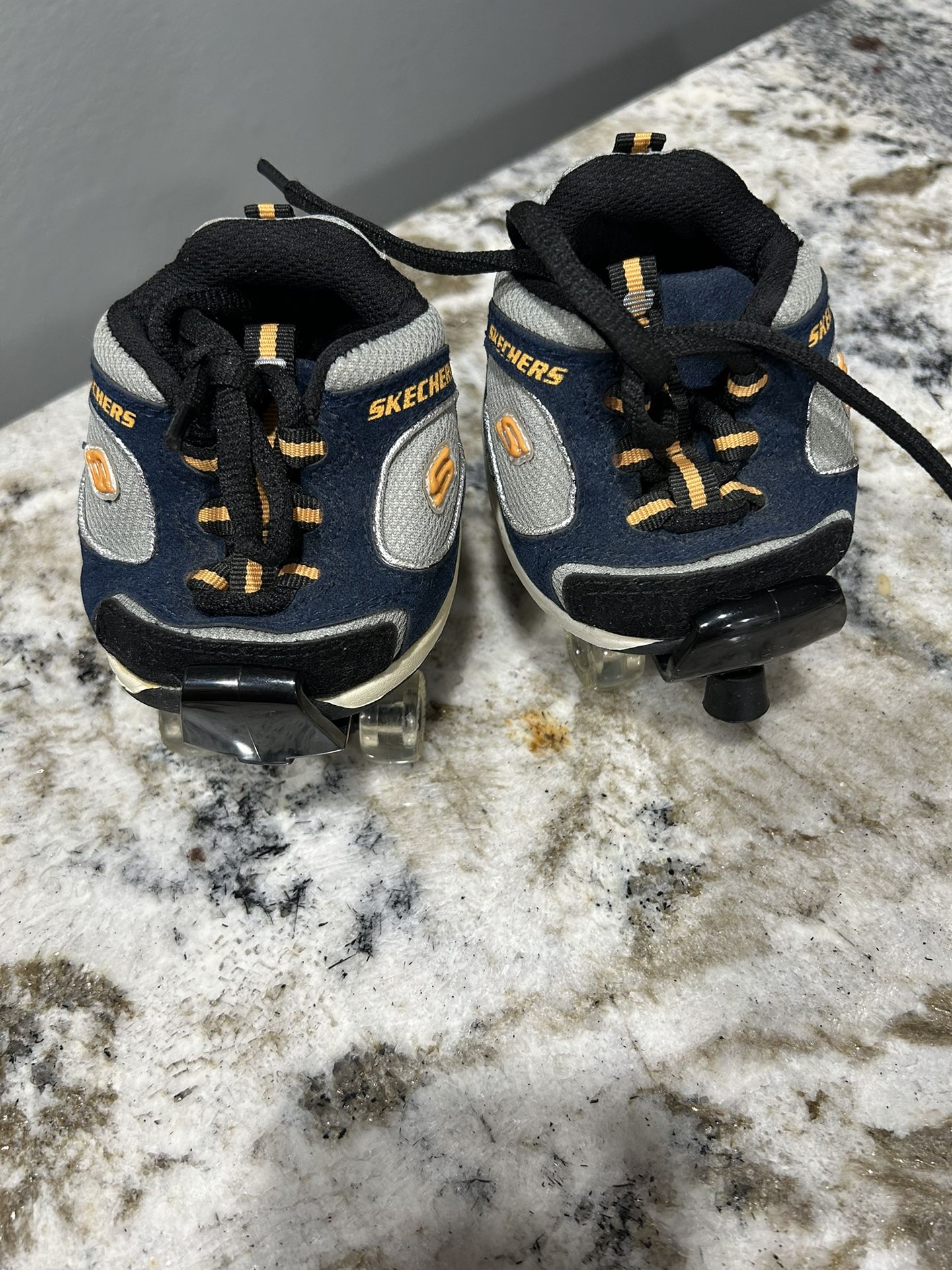 Build-a-Bear BABY Boy Skechers Navy Blue Sneakers Tennis Shoes & Roller Skates