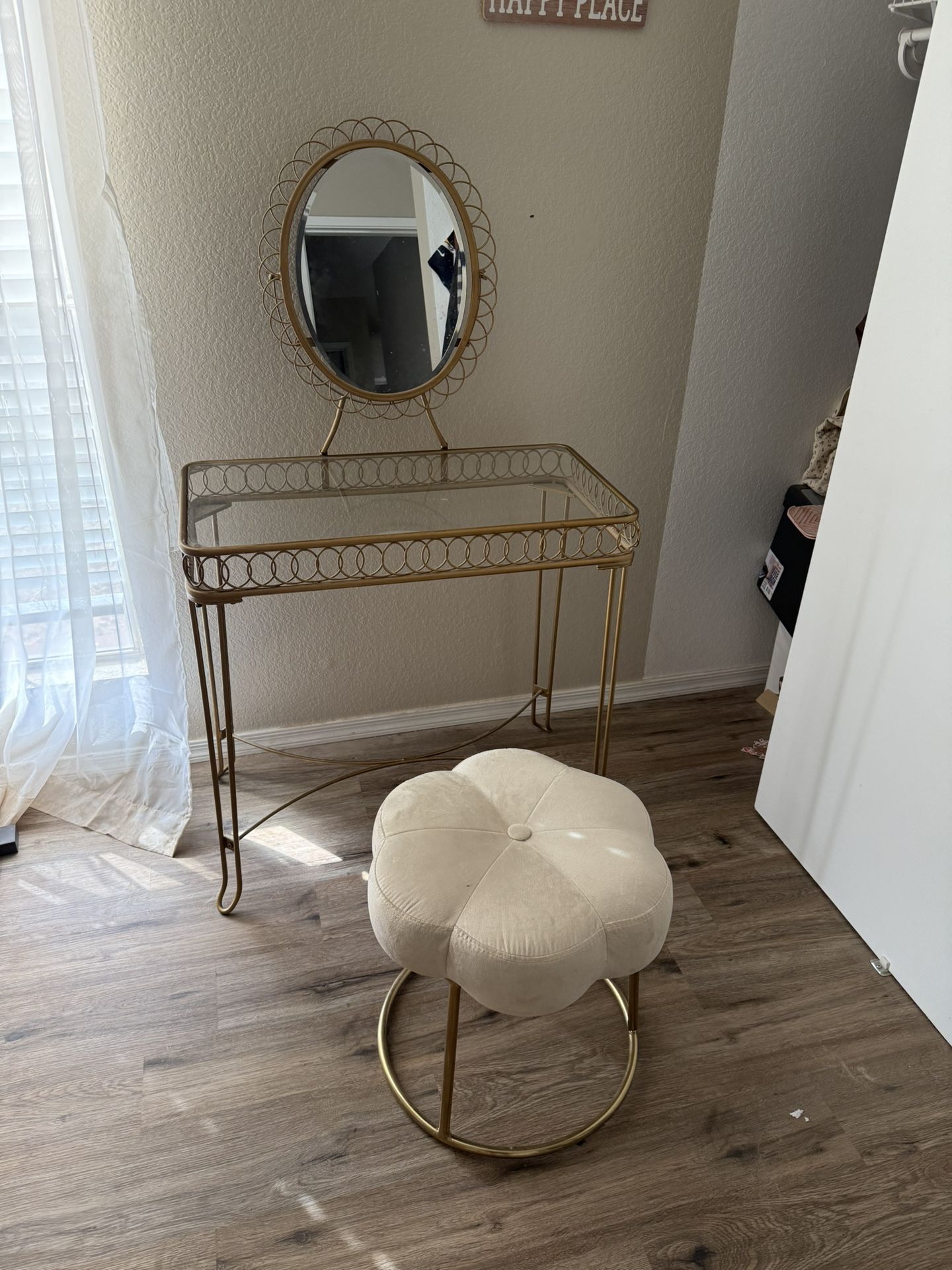 Urban Outfitters vanity with stool