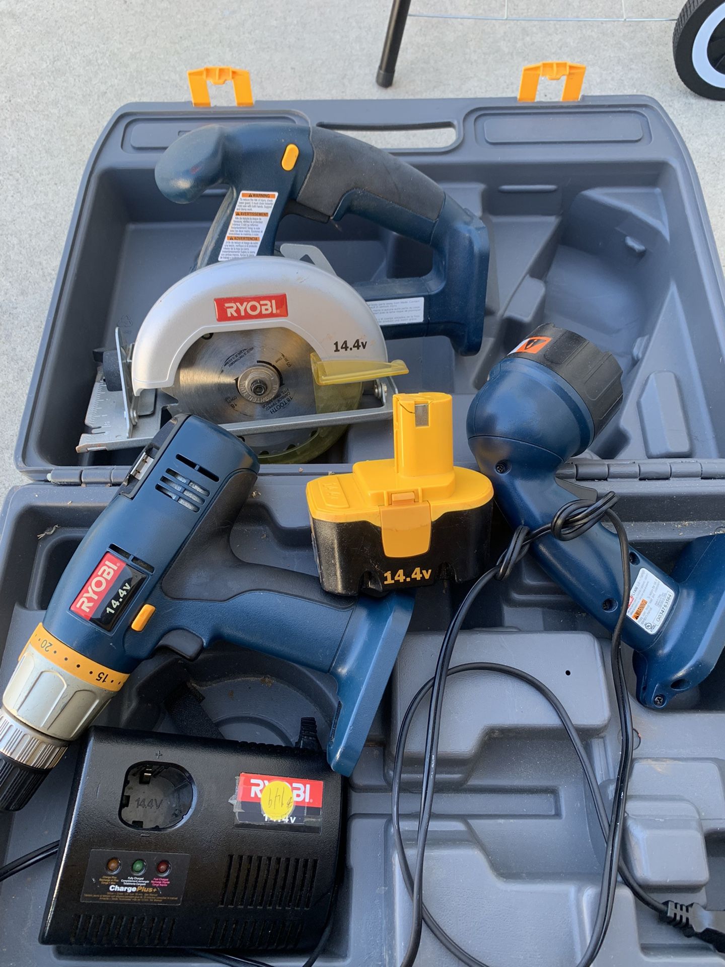 Drill, Saw, And Flashlight