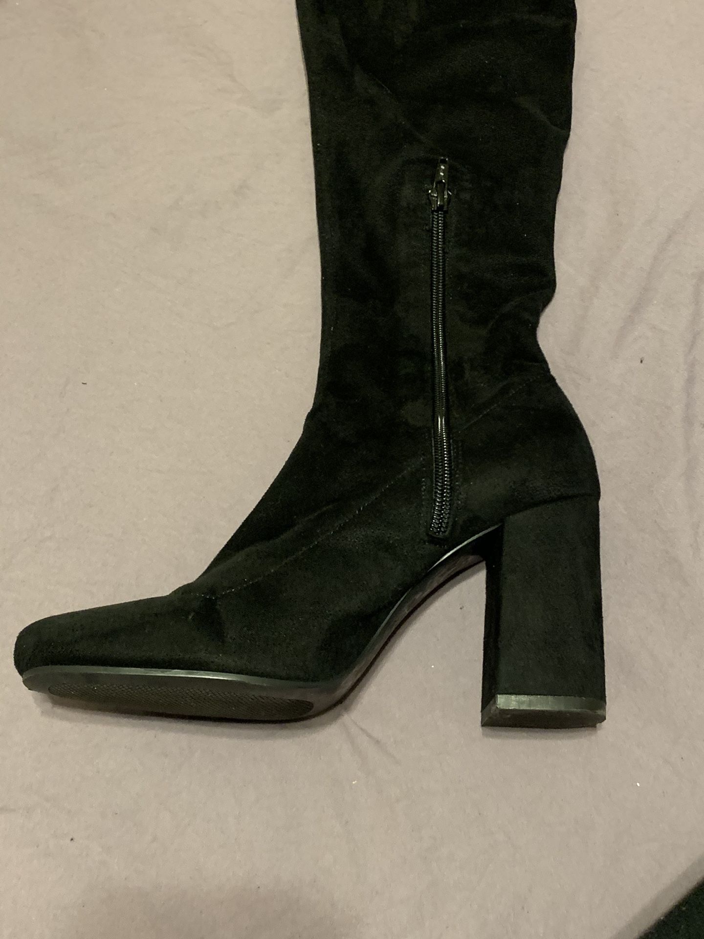 BootsHigh Knee Suede - ZARA