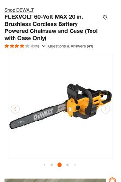 Shop DEWALT FLEXVOLT 60-Volt MAX 20 in. Brushless Cordless Battery Powered Chainsaw and Case (Tool with Case Only)