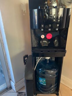 Black Freestanding Hot and Cold Water Dispenser