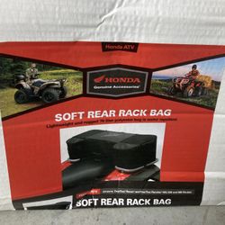 Honda ATV soft rear rack bag Brand New  $100