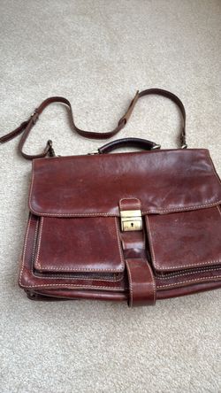Floto Italian Leather Men's Bag - Brown
