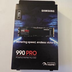  Samsung 990 Pro 1TB NVMe SSD – NEW Sealed (PCIe 4.0)