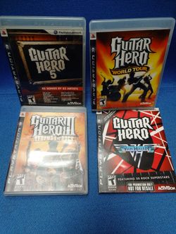 Guitar Hero PS3 Games Bundle of 4