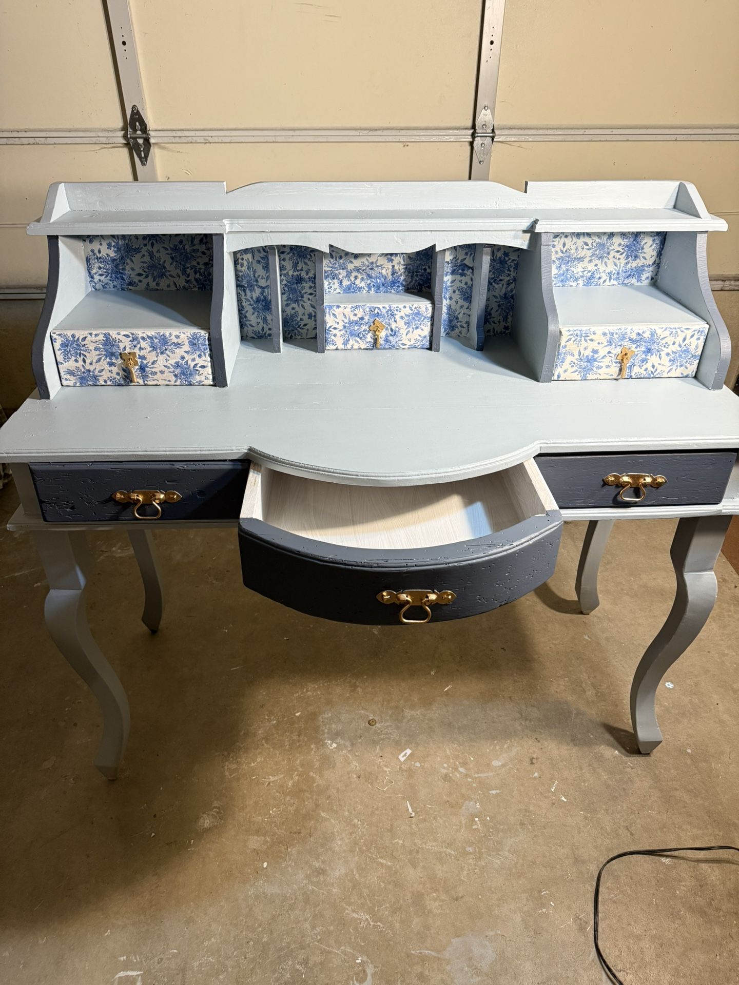 Antique 6 Drawer Desk