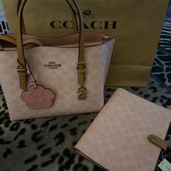 Coach purse & notebook powder pink 2026 collection