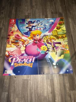 Princess Peach Showtime GameStop Poster Nintendo Switch