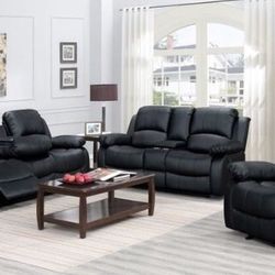 New 3 Pc Reclining Set 