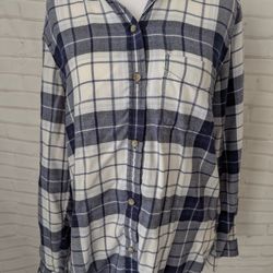 American Eagle Plaid Shirt Women Size M 