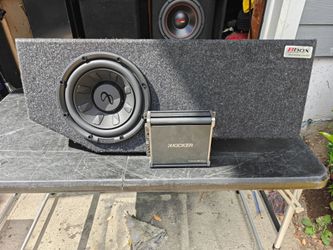 Infinity 10" sub with kicker amp for Dodge ram
