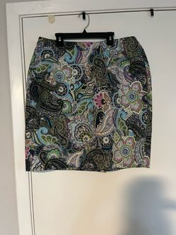 Talbot’s Colorful Paisley Skirt