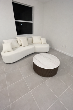 CURVED SECTIONAL in beige 👌🏻👌🏻🤍🤍