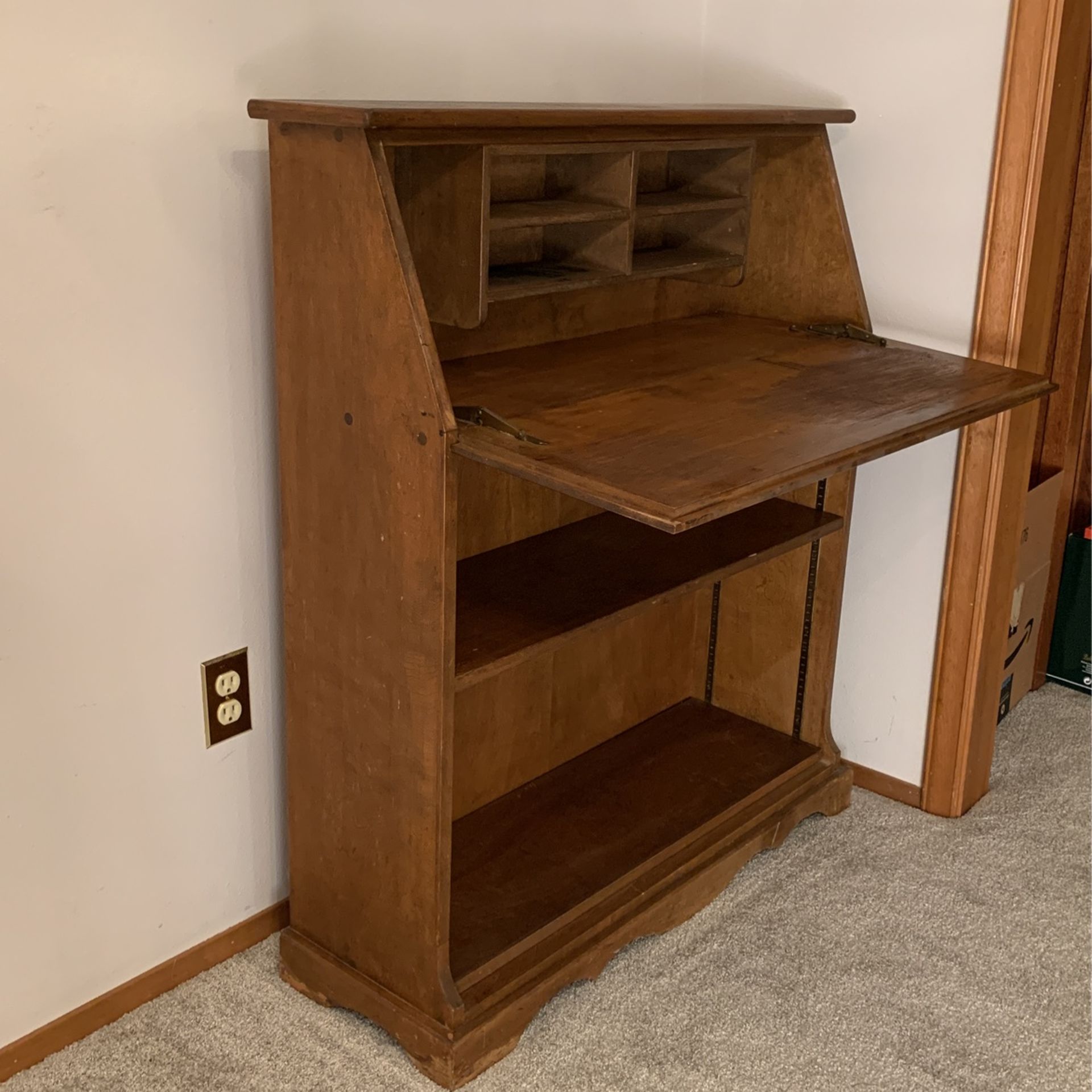 Antique Bookcase And Desk