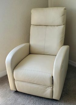 Recliner Chair, Recliner Sofa Fabric for Adults, Recliners Home Theater Seating with Lumbar Support, Reclining Sofa Chair for Living Room, Beige