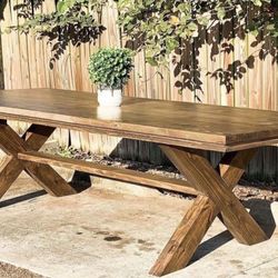 Custom Built Dining Table Solid wood Farmhouse Set Modern Rustic Bench Country Oval Round Counter Breakfast Height  Farm House 
