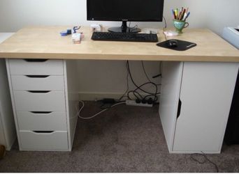IKEA Desk with Drawer Units IKEA LAGKAPTEN / ALEX Desk