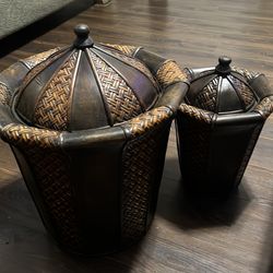 Vintage  bamboo and wicker baskets Chinese wedding