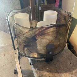 Swirled Glass Light Fixture 