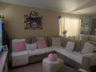Fabric L-Shaped Sectional Sofa