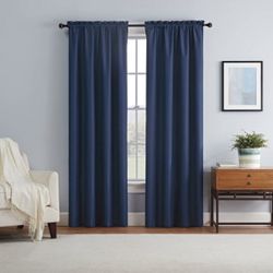 1pc 42"x63" Blackout Braxton Thermaback Window Curtain Panel Blue - Eclipse