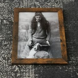 Annie Oakley and Dog Vintage Framed Photo Print 8.5"x11"