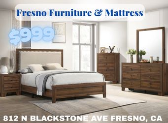 QUEEN BEDROOM SET WITH MATTRESS