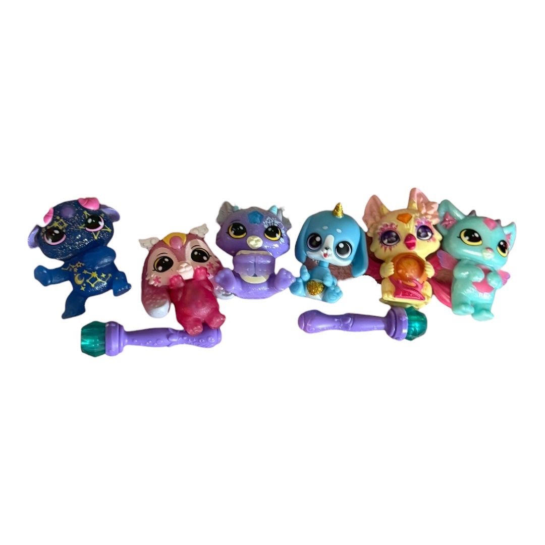 🧚♀️ Magic Mixlings Figurine Bundle – Fantasy Creatures + Wand Accessories (Set of 6 + 2 Wands)