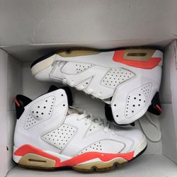 Jordan 6 Retro White Infrared 2014 Size 9