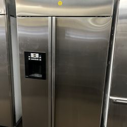 Ge Profile 48”Wide Built In Side By Side Refrigerator In Stainless Steel