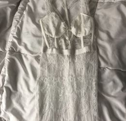 “Fashion Nova” White Laced Dress