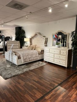 Create an opulent sleeping space with this French provincial bedroom collection