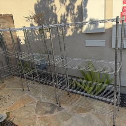 3 Metal Storage Racks Shelves Shelving Garage