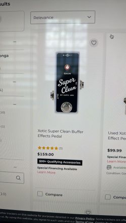 Xotic Super Clean buffer effects pedal