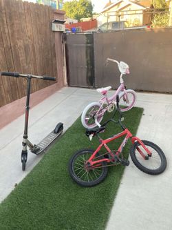 Kids Bikes and Kick Scooter Bundle