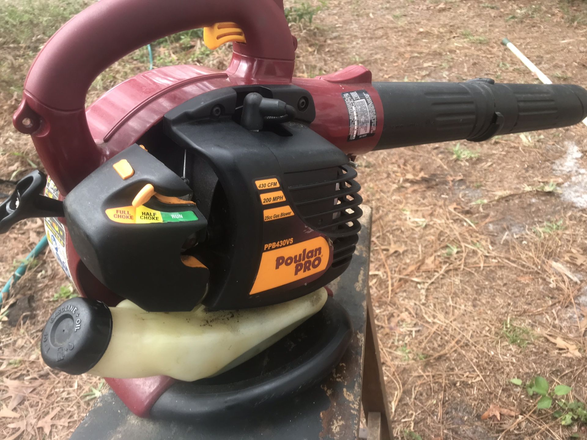 Poulan Pro 25cc blower, runs poor needs service