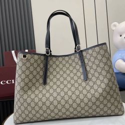 Pre-Owned Gucci GG Canvas Tote Bag Beige/Black – Excellent Condition