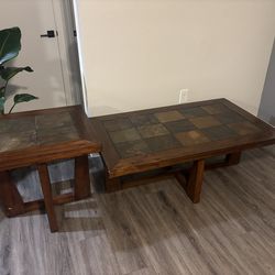 Coffe table solid wood set