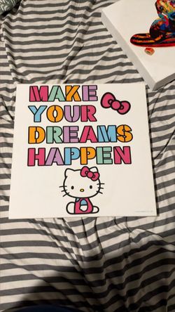 Hello kitty and dog poster