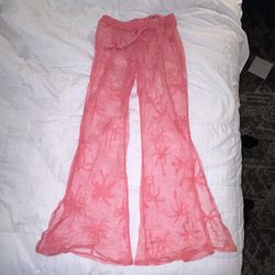 Bright Pink Swim Cover Up Pants