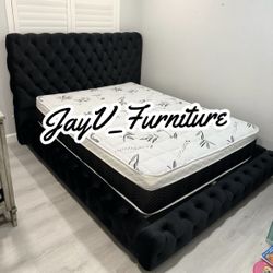 New Queen Bed Frame With Mattress 