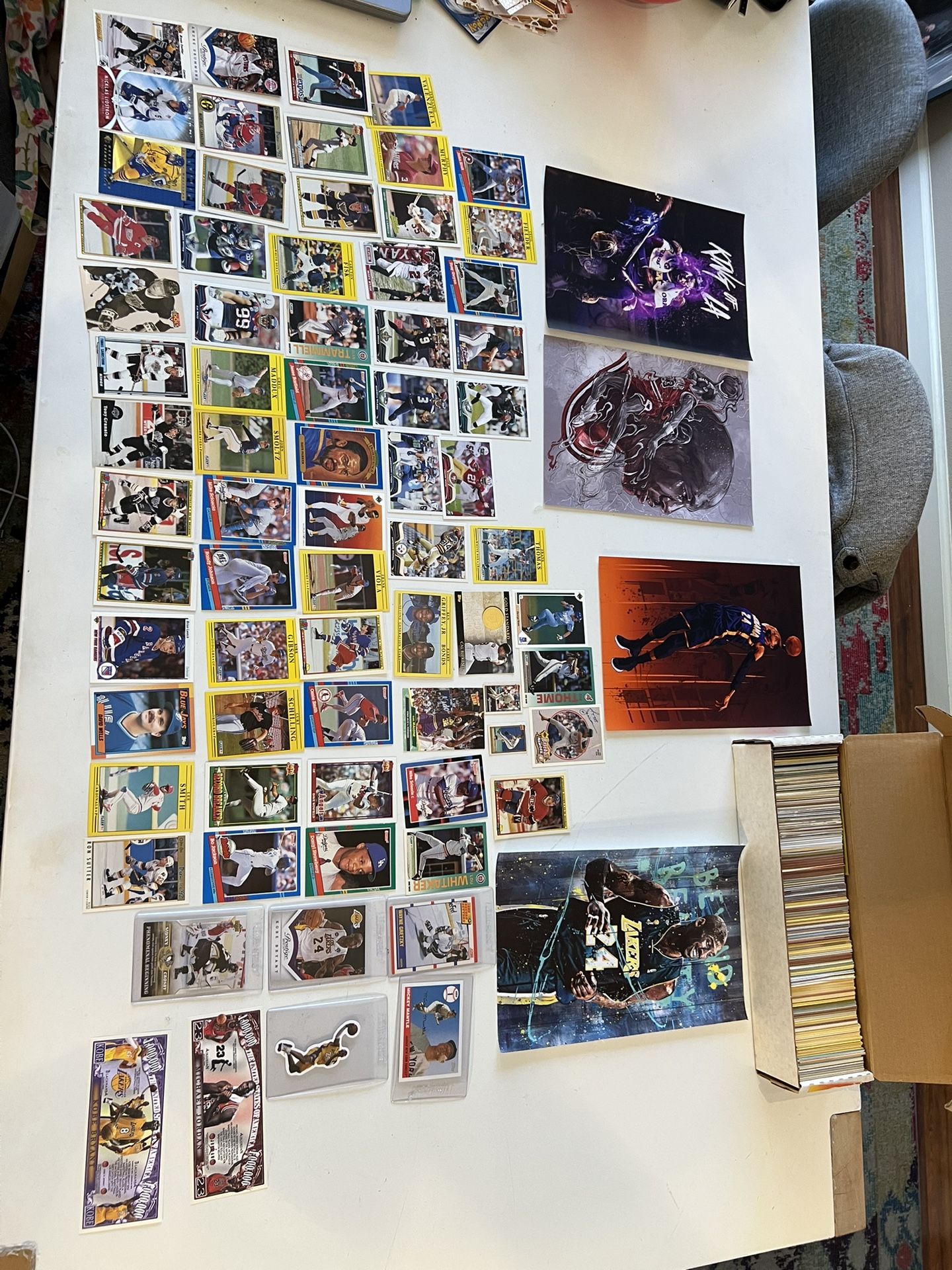 Michael Jordan, Lebron Mantle Kobe Gretzky 800 card and poster Hall of Fame lot