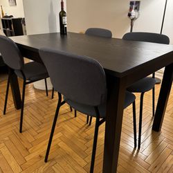 Like New Modern Dining Table And Chairs For Cheap
