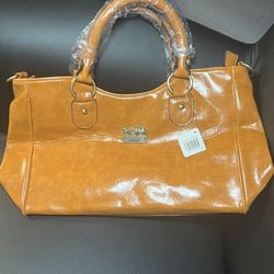 Mustard Brown/yellow Coach Handbag