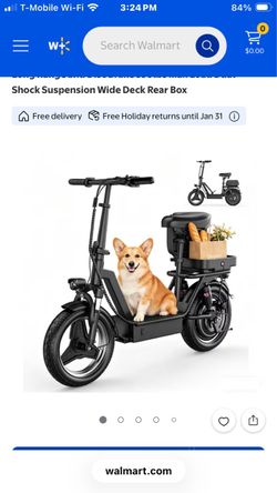Electric Scooter Bike with Rear Storage Box