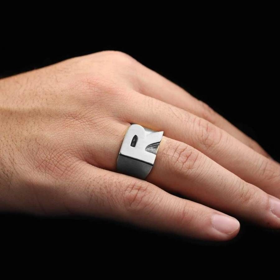 Brand New 925 Sterling Silver Letter "R" Ring - US Size 5.25