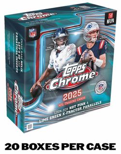 2025 Topps Chrome Football NFL Mega Box NEW/SEALED CASE x20