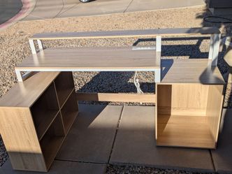 65" L Shaped Desk with Power Outlets