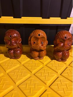 Lot of 3 tiki bar monkey mugs